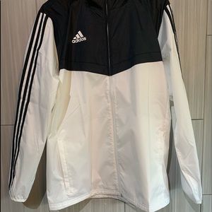 Adidas Black And White Windbreaker NWOT